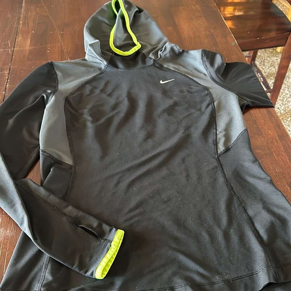 Nike running Dri-Fit hooded shirt